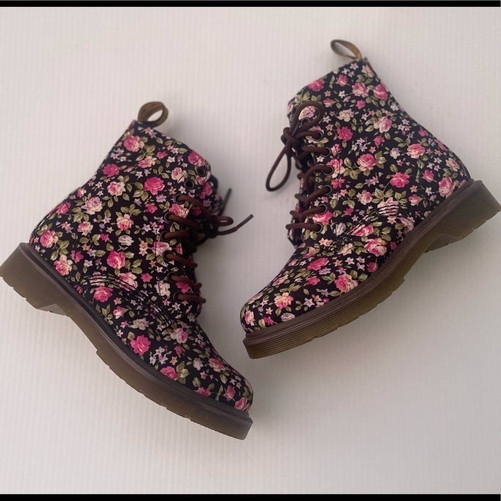 RARE Dr. Martens Page Floral Boots